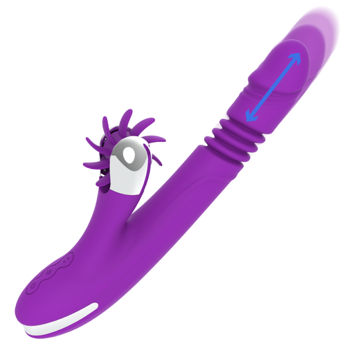 Stimolatore Rabbit con spinta e lingua per il clitoride