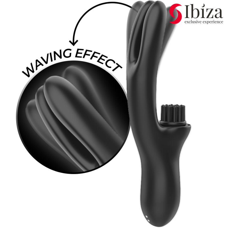 Stimolatore con due dita e spazzolino per il clitoride