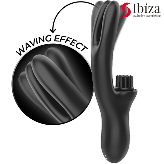 Stimolatore con due dita e spazzolino per il clitoride